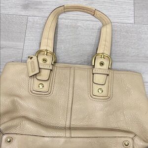 Coach Tan Leather Tote Bag